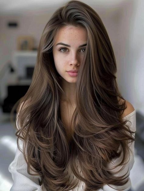 Trendy Long Haircuts for 2024: Styles & Ideas for a Stunning Look Face Framing Haircut Long Hair, Trendy Womens Haircuts 2024, Extra Long Haircut, Intention Board, Hairstyle Girl, Haircuts For Long Hair With Layers, Bridal Hairdo, Long Hair Models, Extra Long Hair