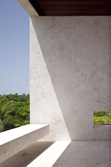 Ten Top Images on Archinect's "Concrete" Pinterest Board | News | Archinect Modern Island House, Caribbean Homes Interiors, St Mungos, Cement House, Caribbean Villas, Caribbean Homes, Entrance Gate, Outdoor Stone, Stone Architecture