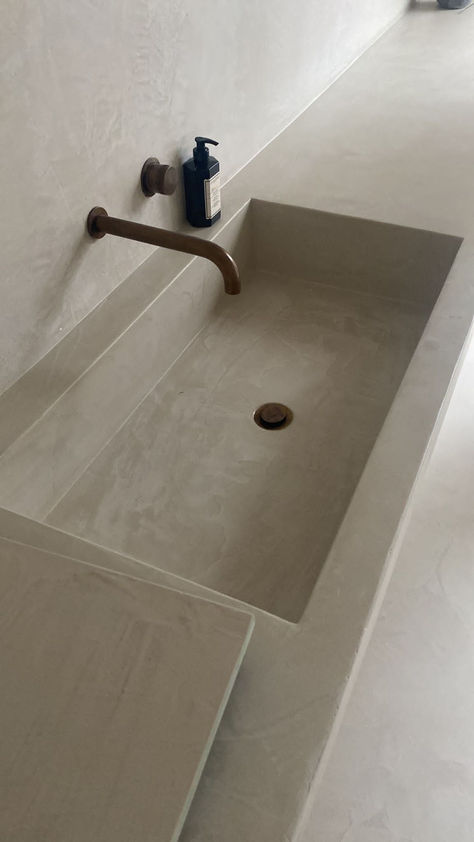 Microcement Bathroom Sink, Microtopping Bathroom, Microtopping Wall, Microcement Sink, Micro Concrete Bathroom, Micro Cement Bathroom, Microcement Bathroom, Building Rendering, وابي سابي