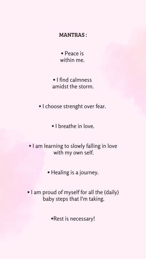 #mantra #mantras #healing #motivational #motivationalquotesforlife #wellness Good Mantra Quotes, Personal Mantra Quotes, Mantra For Healing, School Mantras, Mantras To Live By, Mantra Examples, Healing Mantras Affirmations, Mantra Aesthetic, Todays Mantra