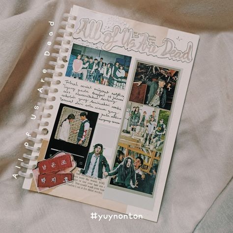 K Drama Journal, Kdrama Journal, Drama Journal, All Of Us Are Dead, Bullet Journal Paper, Pretty Journals, K Drama, Scrapbook Journal, Journal Paper