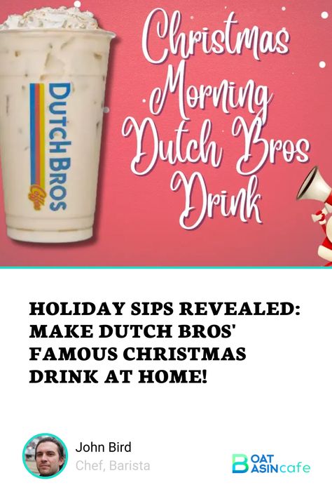 Bring the festive cheer of Dutch Bros right into your own kitchen with this scrumptious Christmas Morning drink recipe. Unleash your inner barista as we show you how to craft this holiday favorite with simple, step-by-step instructions. Indulge in the sweet and spicy blend of masala chai and silky white chocolate - a perfect treat for cozy winter days! #DutchBrosAtHome #ChristmasMorningDrink #HolidayBrews Morning Drink Recipes, Morning Chai, White Chocolate Syrup, Dutch Bros Drinks, Masala Chai Tea, White Chocolate Sauce, Diy Coffee Bar, Dutch Bros, Best Coffee Maker