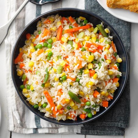 Mixed Veggies and Rice Recipe: How to Make It Crockpot Vegetables, Vegetable Casseroles, Card Night, Mixed Veggies, Creamy Rice, Colorful Dishes, Vegetable Rice, Vegan Sides, Healthier Recipes