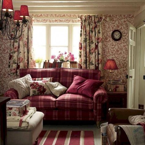 100+ Amazing Country Cottage Sofas/Couch for Sale - Ideas on Foter Cottage Sofa, English Cottage Interiors, French Country Decorating Living Room, French Country Living, Couches For Sale, Red French, French Country Living Room, Country Cottage Decor, Shabby Chic Living Room