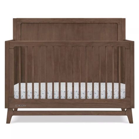 https://www.target.com/p/delta-children-spencer-6-in-1-convertible-crib/-/A-90898937?preselect=89286127#lnk=sametab Walnut Nursery Furniture, Brown Nursery Furniture, Dark Wood Nursery, Headboard Round, Hippie Nursery, White Gate, Brown Crib, Wooden Crib, Cribs Baby