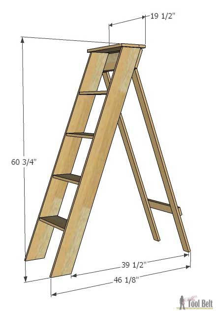 Free plans to build a DIY decorative vintage wood ladder. This vintage inspired ladder makes a unique display for weddings and home decor. Wood Ladder Diy, Wood Ladder Ideas, Diy Wood Ladder, Diy Wooden Ladder, Ladder Diy, Stair Ladder, Diy Ladder, Wood Ladder, Vintage Industrial Decor