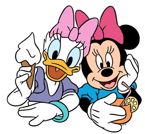 Minnie And Daisy, Minnie And Daisy Shirt, Retro Minnie Mouse, Minnie Mouse And Daisy Duck Wallpaper, Minnie Mouse And Daisy Duck, Minnie Y Daisy, Vintage Mickey And Minnie Mouse, Minnie And Daisy Best Friends, Disney Clipart