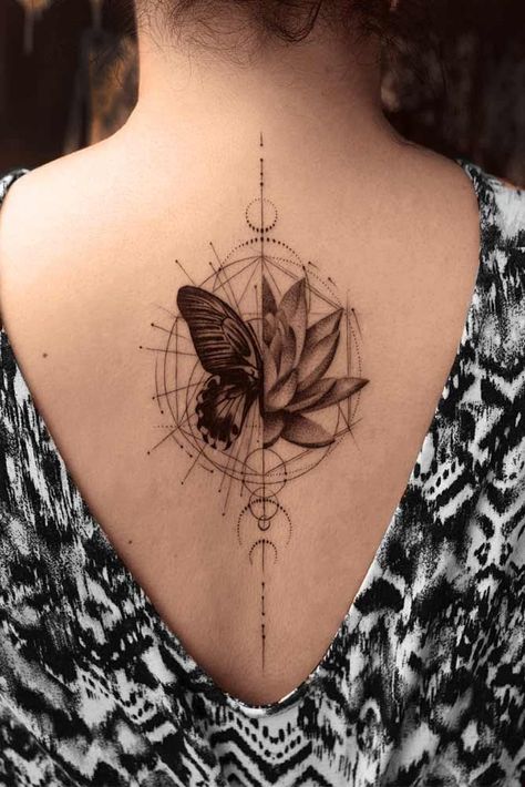 There are many variations of a lotus flower tattoo, but they all have one thing in common: they look simply wonderful. Check out our collection of the best lotus flower tattoos! #lotusflowertattoo #lotustattoo #tattoosforwomen #tattooideas A Butterfly Tattoo, Wildflowers Tattoo, Small Lotus Flower Tattoo, Tattoo Diy, Girl Back Tattoos, Muster Tattoos, Small Flower Tattoos, Disney Tattoo, Flower Tattoo Sleeve