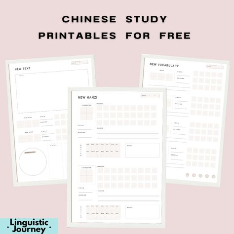 Chinese Study Printable Minimalist Chinese Note Taking Sheets Learn a new language Chinese Study Planner, Chinese Language Study Notes, How To Study Chinese, Goodnotes Language Learning Template, Chinese Vocabulary Notes, Goodnotes Language Learning Template Free, Learning Chinese Notes, Goodnotes Language Learning, Notes Language Learning