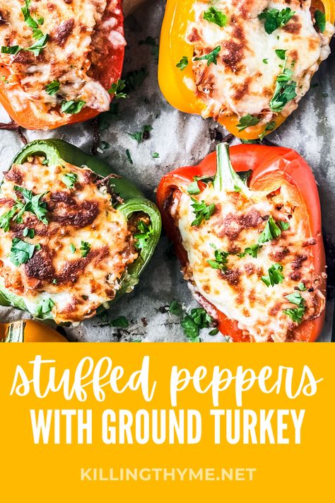 Stuffed Peppers With Turkey Meat, Stuffed Peppers Recipe Turkey, Stuffed Green Peppers With Ground Turkey, Stuffed Turkey Peppers, Stuffed Bell Peppers Ground Turkey, Stuffed Peppers Ground Turkey, Ground Turkey Stuffed Bell Peppers, Stuffed Peppers With Turkey, Stuffed Peppers With Ground Turkey