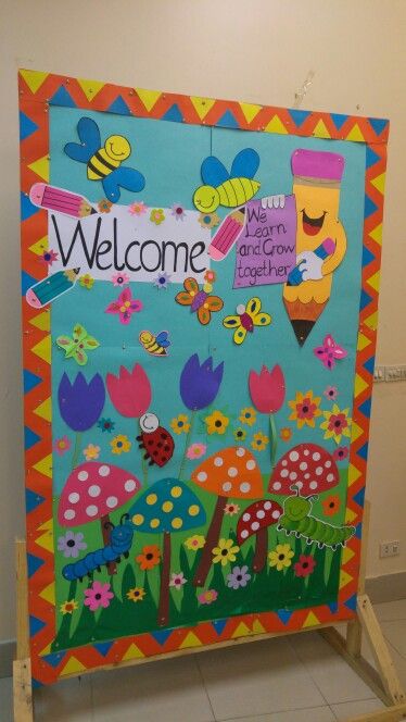 Welcome board Board Decoration Ideas, Classroom Bulletin Boards Elementary, Soft Board Decoration, Birthday Board Classroom, School Board Decoration, Preschool Bulletin, Preschool Classroom Decor, Preschool Bulletin Boards, Welcome Board