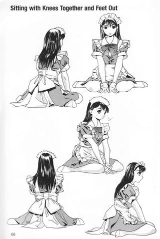 How to draw manga vol 11 maids amp amp miko by Mulau Gal Sitting On Knees Pose Reference, Sitting Pose Reference, How To Draw Manga, Draw Manga, On Knees, 흑백 그림, Body Reference Poses, Sitting Poses, Drawing Expressions