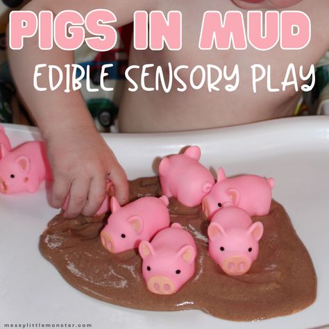 Edible mud sensory play for toddlers Sensory Play Two Year Olds, Infant Play Activities, Infant Play Ideas, Messy Play Ideas For Toddlers, Camping Activities For Infants, Activities For Infants Daycare, Activities To Do With Infants, Messy Play For Babies, Sensory Table Ideas For Toddlers