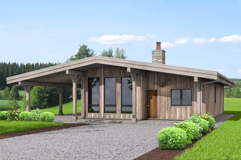 "With its large wrap-around porch and vaulted living areas this is the perfect country rancher to call home. This plan has been skillfully designed to be efficient and affordable. Unlike many close to free house plans on Etsy these are actually buildable quality blueprints that your contractor will thank you for. Choose this design with authentic post and beam details and build a home that will stand the test of time! HOUSE DIMENSIONS: AREA: 1103 SF GARAGE: N/A WIDTH: 44'-0\" DEPTH: 44'-0\" HEIG Covered Veranda, Free House Plans, Rustic Bedding, Flex Room, Country House Plan, Ranch Home, Ranch House Plans, Ranch Style Home, Wrap Around Porch