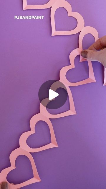 Kelly Crean on Instagram: "Paper heart chain hearts 💕   #valentines #papercrafts #valentinesdecor" Paper Chain Decorations, Paper Heart Chain, Paper Heart Garland, Hearts Valentines, Paper Chains, Heart Garland, Heart Strings, Paper Heart, Heart Chain