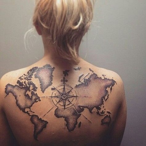 110 Best Compass Tattoo Designs, Ideas and Images - Piercings Models World Map Tattoo, Nautical Star Tattoos, World Map Tattoos, Compass Rose Tattoo, Map Tattoo, Compass Tattoo Design, Map Tattoos, Nautical Tattoo, Best Tattoos For Women