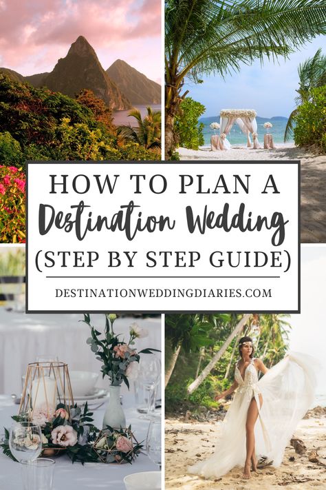 How to Plan a Destination Wedding (Step by Step Guide!) Destination Wedding Planning Timeline, Wedding Planning Timeline Printable, Destination Wedding Timeline, Destination Wedding Planning Checklist, Small Destination Wedding, Wedding Planning Checklist Timeline, Destination Wedding Budget, Destination Wedding Checklist, Wedding Checklist Timeline