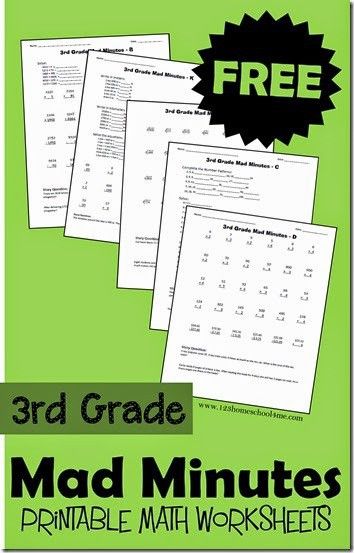 FREE 3rd Grade Math Worksheets - Help third grade students practice math with these free printable math worksheets. We use them as Mad Minutes a math game (explained in post) #math #3rdgrade #mathworksheets #freeworksheets #homeschool #3rdgrademath #mathgames Mad Minute Math, Math Minutes, Free Printable Math Worksheets, Math Pages, Math Fluency, 3rd Grade Math Worksheets, Homeschool Worksheets, Printable Math Worksheets, Math Game