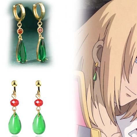 Howl’s Earrings, Howl's Moving Castle Jewelry, Howl's Moving Castle Earrings, Howls Jewelry, Howls Moving Castle Jewelry, Howls Earring, Howl Jewellery, The Howls Moving Castle, Howls Ring