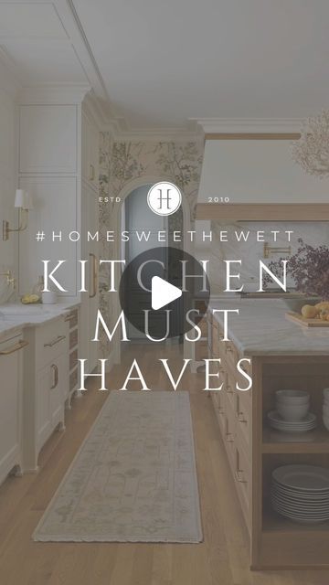 A Well Dressed Home | Interior Design Firm on Instagram: "With all the chatter about marble lately, we’ve been dishing about the other kitchen must-haves that you can find at #homesweethewett! 

Join us as we give you a peek inside the Home Sweet Hewett Kitchen!

What kitchen essentials are non-negotiables for you and your family?" 2 Sinks In Kitchen Layout, Expensive Looking Kitchen, Custom Built Home Must Haves, Minimalist Kitchen Design Inspiration, Kitchen Must Haves When Building, Kitchen With Gold Accents, New Build Kitchen, A Well Dressed Home, New Home Features