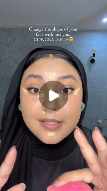 Warda Zafeer 🪞 Beauty Content Creator on Instagram: "How to change your face shape with just concealer 🤯

Change your face shape, Concealer tricks, How to place your concealer 
#makeup #makeuphacks #makeupartist #makeuptips #explore #explorepage" Contour For Circle Face, Places To Put Concealer, How To Put Concealer, How To Conceal, Concealer Placement Round Face, Just Concealer Makeup Look, How To Put Concealer On, Where To Put Concealer, Concealer Tips How To Apply