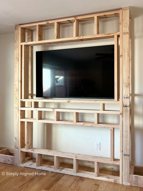 Diy Electric Fireplace, Tv Mounted, Electric Fireplace Wall, Built In Electric Fireplace, Fireplace Frame, Build A Fireplace, Fireplace Tv Wall, Fireplace Built Ins, Budget Kitchen