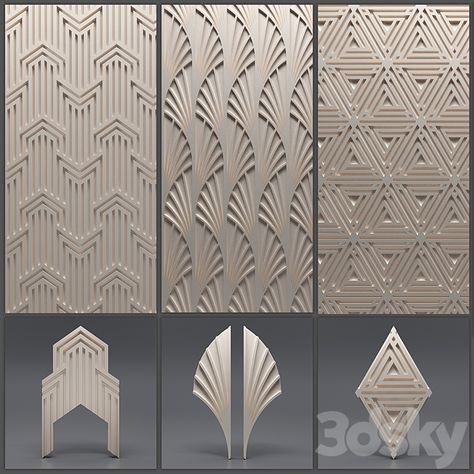 Gypsum 3D panel - 3D panel - 3D model 3d Mdf Design, Decorative Wall Panels Texture, Paneling Design, Wall Concept, Mdf Wall Panels, Wall Panel Molding, Wall Carvings, 3d Panel, Game Textures