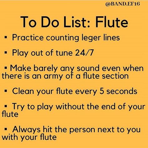 Musical Memes on Instagram: “True true -NootOnAFlute🐧 #baritone #clarinet #BD #pit #band #bandmemes #bandnerds #percussion #bandfunny #flute #trumpet #bandrelateable…” Marching Band Percussion Jokes, Flute Memes So True, Funny Band Jokes Flutes, Flute Band Memes, Marching Band Humor Flute, Flute Memes Funny, Flute Humor, Band Memes Funny, Flute Jokes