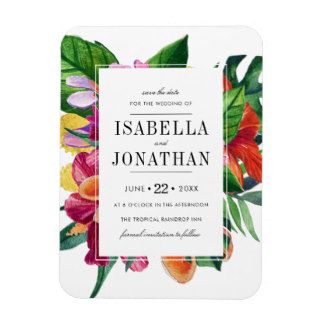 Tropical Hibiscus, Plumeria & Palm | Save The Date Magnet Palm Wedding, Wedding Graphics, Typography Wedding, Tropical Wedding Invitations, Tropical Hibiscus, Melbourne Wedding, Hawaiian Wedding, Save The Date Postcards, Save The Date Magnets