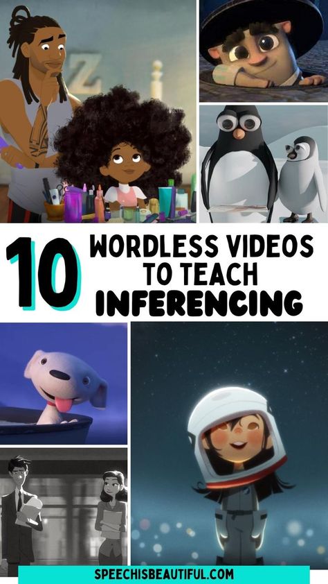 Discover engaging wordless videos for kids that are perfect for speech therapy. These videos not only captivate young learners but also teach essential inferencing skills. Wordless Videos, Inferencing Activities, Teaching Essentials, School Slp, Teaching Social Skills, Speech Therapy Resources, Teaching Grammar, Speech Pathology, Speech Language Therapy