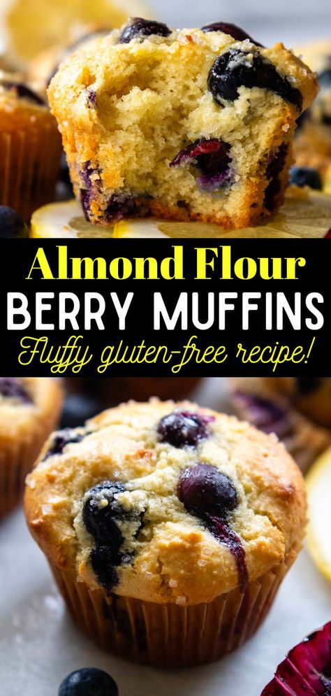 When making muffins with almond flour, it can be difficult to achieve a light, fluffy tender texture...until now! Say goodbye to the dense and heavy baking blues with these gluten-free almond flour blueberry muffins. After testing many variations, I found the secret to making grain-free muffins impossibly fluffy. I'll show you how. Flourless Blueberry Muffins, Healthy Blueberry Muffins Almond Flour, Keto Blueberry Scones Almond Flour, Almond Flour Oatmeal Muffins, What Can I Make With Almond Flour, Gluten Free Vanilla Muffins, Almond Flour Baked Goods, Almond Flower Muffins, Cottage Cheese Almond Flour Muffins