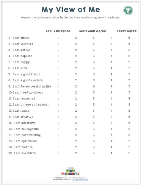 My View Of Me Worksheet, Self Confidence Activities For Middle School, Values Clarification Worksheet, How To Build Self Esteem In Kids, Therapy Ice Breaker Activities, Mindfulness Games For Adults, Parenting Worksheets For Adults, Teen Social Skills Activities, Cbt Therapy Worksheets For Teens