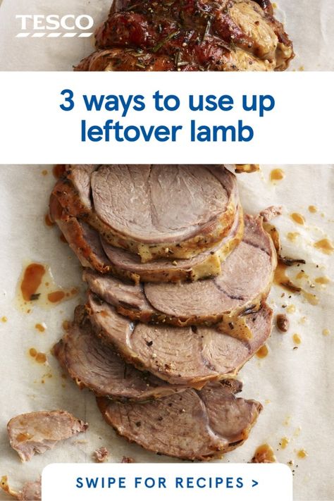 Put the remains of your Easter roast to good use with these inventive leftover lamb recipes - choose between a rich ragu sauce, crunchy tapas-style croquettes or a quick stir-fry for dinner. | Tesco Recipes For Leftover Lamb Roast, Lamb Leftovers Recipes, Recipes With Leftover Lamb, Lamb Leftover Recipes Dinners, Roast Lamb Leftovers, Cooked Lamb Leftovers, Roast Lamb Leftover Recipes, Leg Of Lamb Leftover Recipes, Leftover Leg Of Lamb