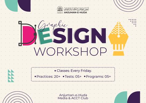 Graphic design workshop poster design. Graphic Design Workshop Poster, Workshop Poster Design Ideas, Workshop Flyer Design, Workshop Poster Design, Workshop Poster, Mini Project, Design Workshop, Visual Design, Flyer Design