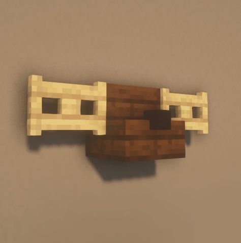 Minecraft Moose Head, Minecraft Deer Head Mount, Dining Area Minecraft, Minecraft Wall Light, Minecraft Deer Head, Minecraft Guillotine, Minecraft Wall Decorations, Minecraft Warehouse Ideas, Minecraft Wall Decor