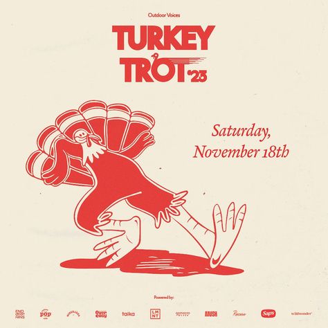 Hey turkeys, we’re going trotting, and you’re invited. Back by popular demand, this Saturday, November 18th, we’ll be trotting a 2.62… | Instagram Soda Design, Turkey Trot, Outdoor Voices, Fitness Inspiration, Rodeo, The Voice, Running, Design