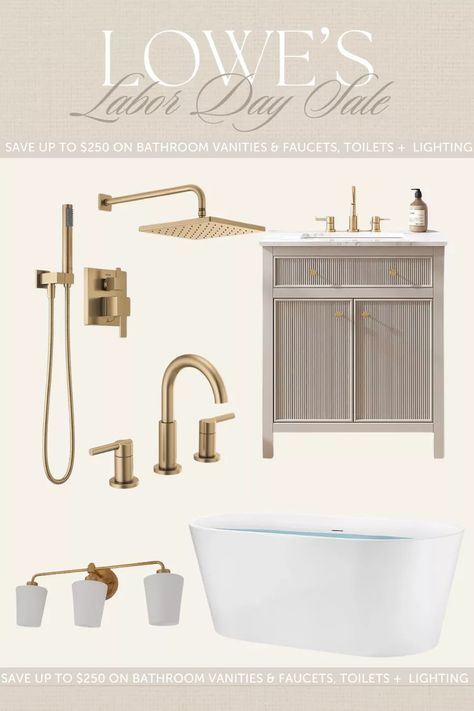 Delta Grail Champagne Bronze … curated on LTK Master Bath Faucet Ideas, Champagne Gold Bathroom Fixtures, Champagne Bronze Bathroom, Gold Bathroom Fixtures, Bathroom Vanity Faucets, Bathroom Stuff, Vanity Faucet, Gold Bathroom, Champagne Bronze