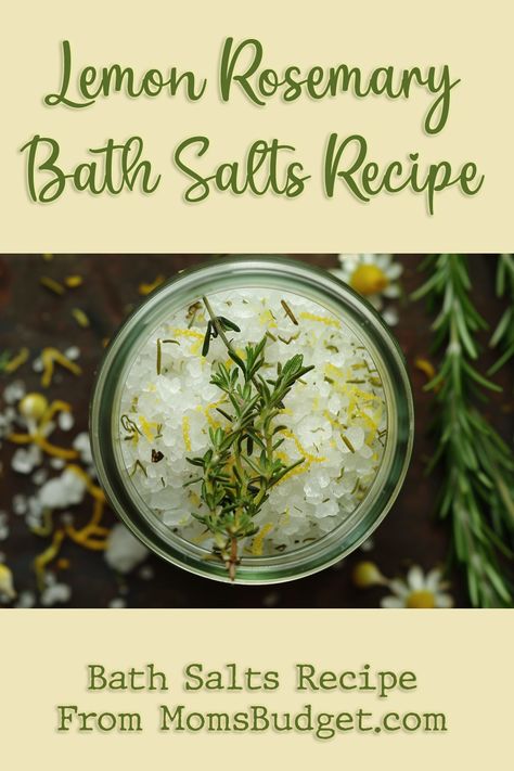 DIY Lemon Rosemary Bath Salts recipe is like a breath of fresh air for your bath time routine, promising to transform your tub into a citrusy haven of relaxation. Rosemary Bath Salts, Rosemary Diy, Rosemary Bath, Bath Salts Diy Recipes, Bath Time Routine, Bath Soak Recipe, Citrus Bath, Lemon Bath, Bath Salts Recipe