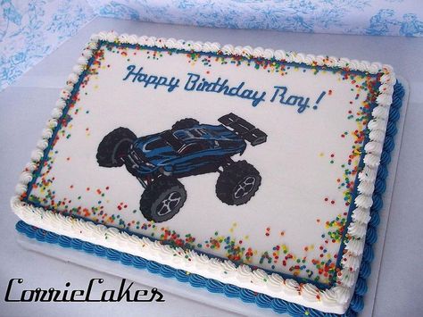 RC car 1/2 sheet - Cake by Corrie Cars Birthday Cake, Hobby Trains, Hobby Lobby Christmas, Hobbies For Couples, Cars Theme Birthday Party, Car Birthday, Car Cake, Car Themes, Cars Birthday Parties