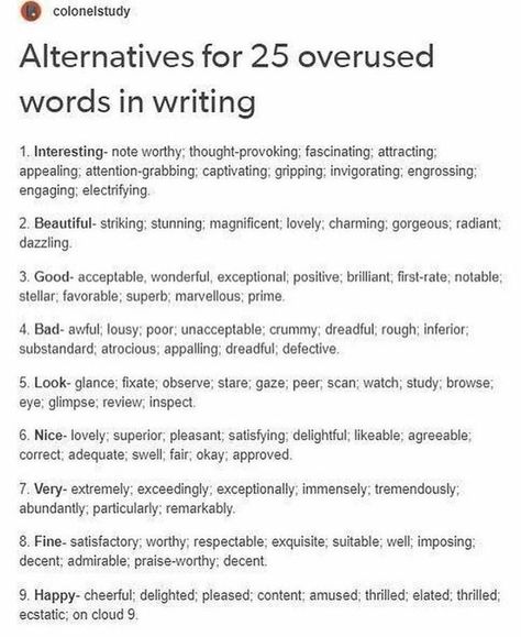 Setting Writing, English Synonyms, Character Creating, Writing Hacks, Menulis Novel, Character Writing, Overused Words, Writing Design, Writer Humor