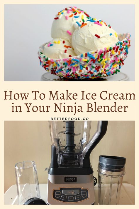 Ice cream is the perfect dessert for any time of year. Light, refreshing, and sweet! We'll show you how to make it easily at home with your Ninja Blender. #blender #Ninja_blender #blender_ice_cream #how_to_make_ice_cream #ice_cream_in_blender #ice_cream_ninja_blender #ice_cream_made_in_a_blender #ice_cream_recipe_ninja_blender #vanilla_ice_cream_ninja_blender #ninja_blender_ice_cream #ninja_blender_ice_cream_recipe #ninja_blender_ice_cream_recipes #Betterfood_co Ninja Blender Recipes Smoothies, Ice Cream In A Blender, Ninja Blender Smoothies, Blender Recipes Smoothies, Ninja Blender Recipes, Ninja Smoothies, Ninja Ice Cream Recipe, Blender Ice Cream, Blender Smoothie