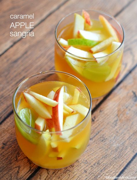 Caramel Apple Sangria Recipe #MirassouSummer: Nothing says goodbye summer and hello fall like a sweet and crisp pitcher of Caramel Apple Sangria. Caramel Apple Snacks, Apple Sangria Recipes, Goodbye Summer Hello Fall, Caramel Apple Sangria, Apple Sangria, Caramel Apples Recipe, Thanksgiving Drinks, Sangria Recipe, Goodbye Summer