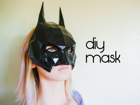 Diy Batman Mask, Batman Mask Template, Batgirl Mask, Template Papercraft, Diy Batman, Egyptian Mask, Batman Cowl, Batman Diy, Batman Mask