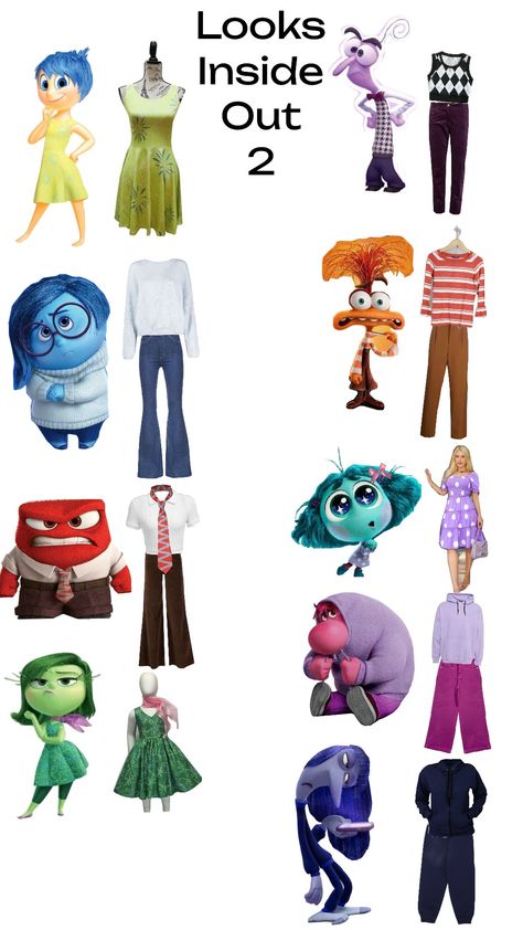 Disney Princess Inspired Outfits, Inside Out Costume, Disney Character Outfits, Princess Inspired Outfits, Character Dress Up, Teacher Halloween Costumes, Book Costumes, Teacher Costumes, Classy Halloween Costumes