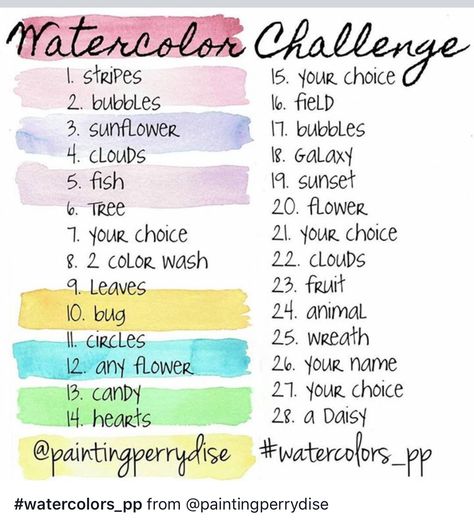 30 Day Watercolor Challenge For Beginners, Watercolor Painting Prompts, Hobby Lobby Easter Decor, Aesthetic Hobby, Aesthetic Hobbies, Hobbies Aesthetic, Hobby Aesthetic, Painting Prompts, Watercolor Challenge