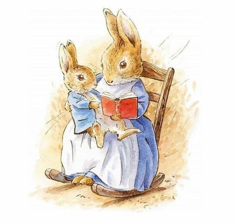 Kay on Instagram: “Good morning 😉 Yay it’s the weekend 🙌🏻 What better way to spend it with cuddles and stories ☺️ It’s a rainy start here so I think Peter…” Beatrix Potter Illustrations, Beatrice Potter, Peter Rabbit Nursery, Peter Rabbit And Friends, Rabbit Nursery, Football Wall Art, Benjamin Bunny, Rabbit Illustration, Rabbit Baby