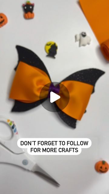 Monica Silva on Instagram: "Part 5 | Halloween Hair Bow Tutorial 🎃 #hairbowtutorial #hairbowdiy #ribbon #moño #liston #halloweencrafts #craftymom" Halloween Bows Diy, Halloween Hair Bows Diy, Halloween Hair Bow, Halloween Hair Bows, Hair Bow Tutorial, Bow Tutorial, Crafty Moms, Halloween Hair, September 7