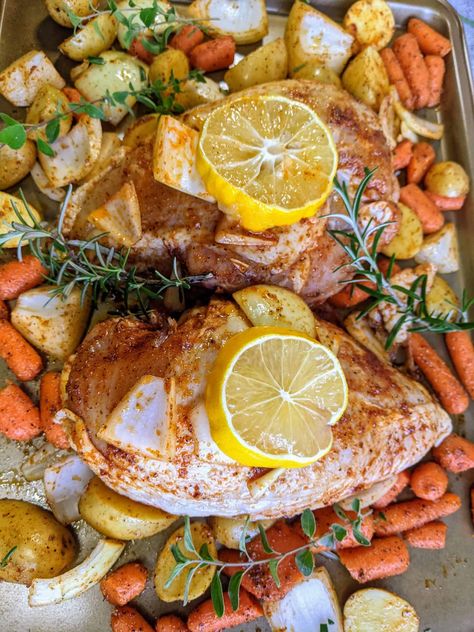 Roasted Chicken Breast And Vegetables, Split Chicken Breast Recipes Bone In, Roast Chicken Breast And Vegetables, Split Chicken Recipes, Roasted Split Chicken, Bone In Chicken Breast Recipes, Baked Split Chicken Breast, Split Breast Chicken Recipes, Pan Roasted Chicken Breast