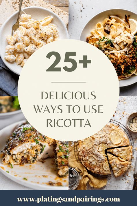 25  Ricotta Recipes Ricotta And Chicken Recipes, Ricotta Recipes Healthy, Riccota Cheese Recipes, Ricotta Stuffed Chicken Breast, Cheese Recipes Dinner, Recipes Using Ricotta Cheese, Recipe Using Ricotta, Fennel Pasta, Ricotta Stuffed Chicken