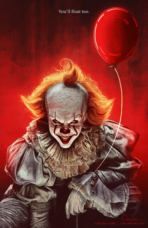 It by Chelsea Lowe - Home of the Alternative Movie Poster -AMP- Es Pennywise, It Pennywise, Clown Horror, Pennywise The Clown, Pennywise The Dancing Clown, Horror Movie Icons, Horror Artwork, Evil Clowns, Horror Tattoo